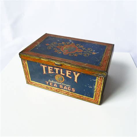 tetley tea metal box|Tetley Tea Tins for sale .